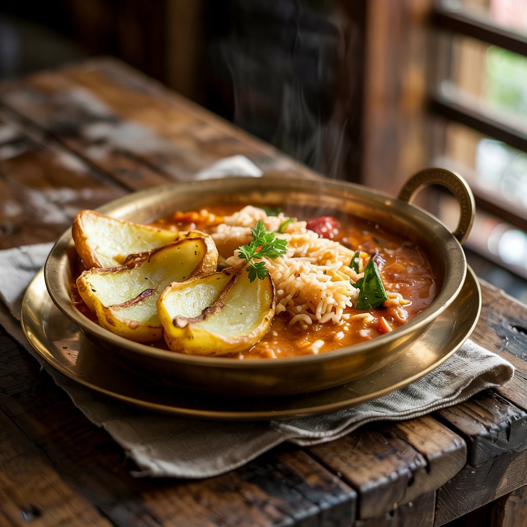 Sambar Rice × Crispy Potato Fry